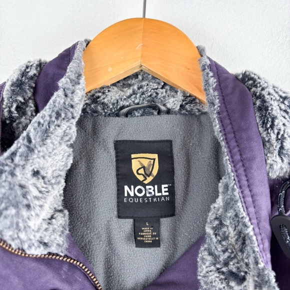 Noble Equestrian Stable Ready Purple Canvas Jacket Sz L - Picture 7 of 16